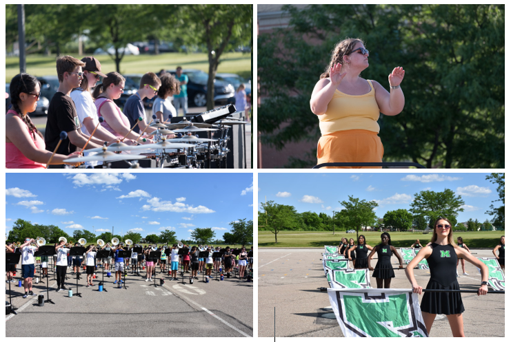 collage of band camp moments